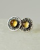 kolczyki wire wrapping Dots - kolczyki z cytrynem