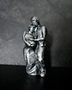 figurki i rzeźby Rzeźba z gipsu, Rodzina, srebrna, wys. 10,3 cm