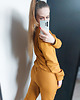 komplety damskie DRES BAWEŁNIANY SERCE I267 MUSZTARDA