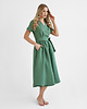sukienki midi damskie Lniana Sukienka JASMINE EUCALYPTUS GREEN