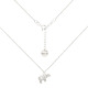 chokery Srebrny choker pancerka z niedźwiedziem