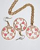 komplet biżuterii Komplet - Jelonek w kwiatach - kolczyki i naszyjnik
