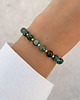 bransoletki z kamieni naturalnych Bransoletka na gumce agat mszysty z hematytem