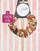 gumki do włosów S wąska gumka jedwabna do włosów jedwab naturalny scrunchie  pomarańczowa