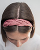 opaski do włosów Lniana opaska warkocz do włosów Dusty Pink
