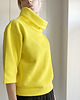 bluza bez kaptura damska Bluza golf rękaw do łokcia żółta
