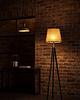 lampy podłogowe Lampa stojąca do salonu ze złotym kloszem ARUBA MIRROR
