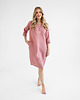 sukienki midi damskie Lniana Sukienka PEONY DUSTY PINK