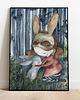 obrazy i plakaty do pokoju dziecięcego Plakat A3 "Bunny girl II"