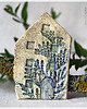 magnesy Domek z rośliną, unikatowy ceramiczny magnes #4