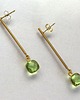 kolczyki pozłacane Eleganckie kolczyki pozłacane Peridot