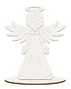 dekoracje świąteczne Anioł Dekor Drewniany BIAŁY 10 SZTUK Ozdoba Świąteczna do Stroika Decoupage