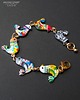 bransoletki - inne Urocza bransoletka boho z cudnymi kolorowymi emeliowanymi ptaszkami  handmade