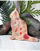 magnesy Kotek w plamki - ceramiczny rustykalny magnes raku