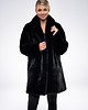 płaszcze damskie Czarny  Oversize Płaszcz ze Sztucznego Futra