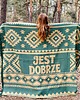 koce i narzuty Mata piknikowa XL JEST DOBRZE zielona
