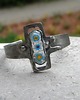 bransoletki wire wrapping Trzy kwiatki  - bransoleta mankiet - cuff