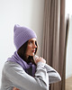 czapki damskie Czapka Simple merino lawendowa
