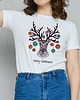 t-shirt damskie Koszulka organiczna z nadrukiem  Merry deer