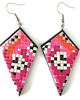 kolczyki z masy plastycznej Duże Różowe Geometryczne Kolczyki