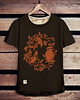 t-shirty męskie Koszulka męska PTAKI/JARZĘBINA brązowa -