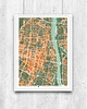 plakaty Plakat Warszawa - plan miasta 