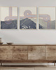 plakaty Plakaty góry Tatry, zestaw/tryptyk w stylu retro, mid-century.