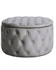 pufy do siedzenia Pufa puf ze schowkiem Barock Chesterfield aksamitna szara 75cm