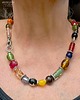 korale Vintage style elegancki naszyjnik ze szkła weneckiego multicolor Prezent lux