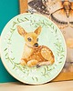 Ozdoby na ścianę Sarenka light green, haft w tamborku 20 cm