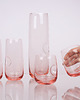 szklanki i kieliszki ON FINGER PINK / set maxi 2+2+1