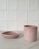 mydelniczki Zestaw łazienkowy kubek+miseczka /pudrowy róż