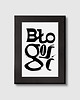 grafiki i ilustracje Błogość grafika typograficzna w drewnianej ramce A5