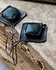 kolczyki wire wrapping romby z nefrytem