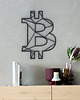 Ozdoby na ścianę Geometryczny Bitcoin- symbol- znak- oryginalna ozdoba 3d na ścianę