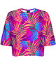t-shirt damskie DR.CROW T-shirt Krótki CROP Palmy Monstera