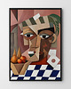 plakaty Plakat Portret mężczyzny kubizm impresjonizm a la Picasso