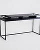 biurka Designerskie biurko toaletka GLAMM 140 cm - czarne