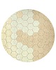 dywany Dywan bawełnainy okrągły Ø 140 , Honeycomb golden, Planet Bee, Lorena Canals