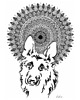 grafiki i ilustracje Mandala nr 25, Owczarek Niemiecki, reprodukcje