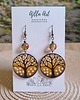 kolczyki drewniane Kolczyki malowane ręcznie boho