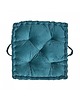 pufy do siedzenia Poduszka do Siedzenia na Podłodze Aksamitna Blue 40x40 cm