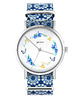zegarki damskie Zegarek - Wianek, motyle - niebieski, kwiaty