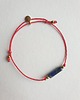bransoletki na sznurku Bransoletka BOHO sznurkowa czerwona, sodalit, hematyt