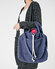 torby XXL Torba dzianinowa jeansowo-malinowa