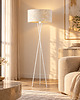 lampy podłogowe Elegancka lampa stojąca na 3 nogach z abażurem PARYŻ MARMUR