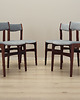 krzesła Komplet czterech krzeseł mahoniowych, duński design, lata 70, produkcja: Dania