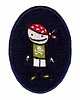 naszywki na ubrania Naszywka naprasowanka CHŁOPIEC PIRAT ŁATA termoprzylepna haft 8,4x11,7cm