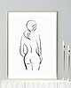 plakaty Plakat Szkic Kobieta Line art P420