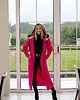 płaszcze damskie Mega długa bluza Bordo